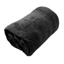 Ver imagem 2 de Kit 3 Cobertor Mantas Casal Dyuri Macio Liso 180x200 Preto