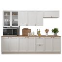 Ver imagem 1 de Cozinha Armário 7 Peças Paneleiro Balcão com Tampo 270 cm Unna Branco Poliman