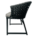 Ver imagem 3 de Cadeira Cancún Colmeia - Alumínio Pintado Preto, Corda Náutica Jardim Varanda Área Externa - Preto