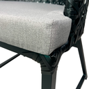 Ver imagem 4 de Cadeira Cancún Colmeia - Alumínio Pintado Preto, Corda Náutica Jardim Varanda Área Externa - Preto