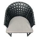 Ver imagem 2 de Cadeira Cancún Colmeia - Alumínio Pintado Preto, Corda Náutica Jardim Varanda Área Externa - Preto