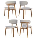 Ver imagem 1 de Kit 4 Cadeiras Mariana Estofadas para Sala de Jantar com Design Curvo Yescasa