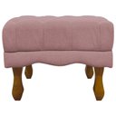 Ver imagem 2 de Kit 2 Puffs Decorativos Duque Retangular Bouclé Premium Capitonê - Rose Buclê