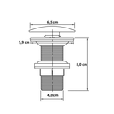 Ver imagem 7 de Válvula Click Aço Inox / ABS Pia Tanque Lavatório Lavanderia:Cromado