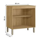 Ver imagem 4 de Balcão de Cozinha Duplo com Tampo 2 Portas 0,80m Madeirado Branco Freijo