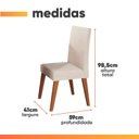 Ver imagem 4 de Conjunto Sala de Jantar Mesa 1,20m Moove 4 Cadeiras Veludo Milano Viero