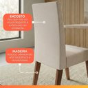Ver imagem 7 de Conjunto Sala de Jantar Mesa 1,20m Moove 4 Cadeiras Veludo Milano Viero