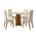 Ver imagem 1 de Conjunto Sala de Jantar Mesa 1,20m Moove 4 Cadeiras Veludo Milano Viero