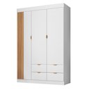 Ver imagem 3 de Jogo de Quarto Infantil Ayla com Guarda Roupa e Cômoda Branco Acetinado - Phoenix Baby