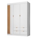 Ver imagem 3 de Jogo de Quarto Infantil Ayla com Guarda Roupa e Cômoda Branco Acetinado - Phoenix Baby