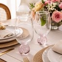 Ver imagem 3 de Kit 2 Taças Bubble Taça para Bebidas Vidro Resistente a Lava-Louças Transparente e Rosa Tuut