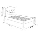 Ver imagem 3 de Cama Solteiro 100% MDF 107,5x94cm Alice Marrom/Marrome