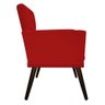 kit 03 Poltronas Nanda Palito Tabaco Suede Vermelho - FLORENZZE MÓVEIS - 4
