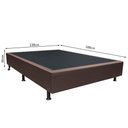 Ver imagem 4 de Base Box para Cama Casal 138x188cm Liz S05 Sintético Marrom - Mpozenato