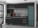 Ver imagem 4 de Cozinha Completa Modulada Andreia C/5 Peças 280cm - Ajl Móveis Cozinha Completa Andreia Preto