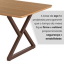Ver imagem 7 de Mesa para Sala de Jantar Retangular 160x90cm MDF Império Marrom/Proa