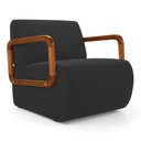 Ver imagem 5 de Kit 02 Poltronas Decorativas Orgânica Living Kavya Veludo Preto - Desk Design