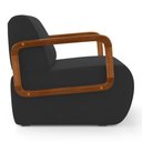 Ver imagem 7 de Kit 02 Poltronas Decorativas Orgânica Living Kavya Veludo Preto - Desk Design