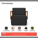 Ver imagem 3 de Kit 02 Poltronas Decorativas Orgânica Living Kavya Veludo Preto - Desk Design