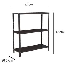 Estante Aço 3 Prateleiras Eaf007 Preto - 4
