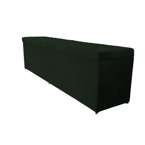 Recamier Puff Baú Calçadeira - Queen Size - 1,60cm - Verde