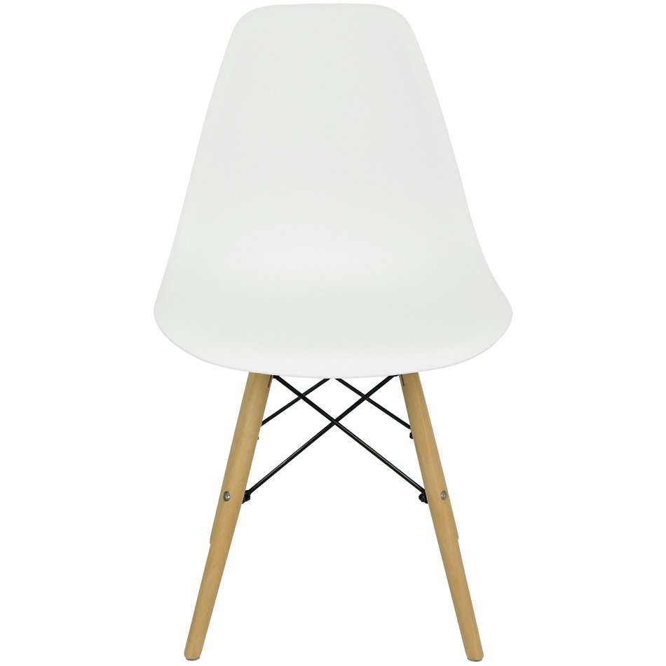 Kit 4 Cadeiras Charles Eames Eiffel Wood Design - Branca - 3