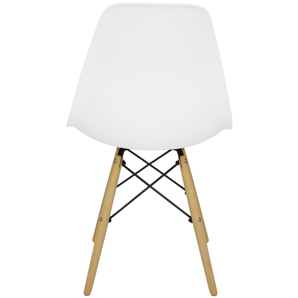 Kit 4 Cadeiras Charles Eames Eiffel Wood Design - Branca - 4