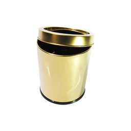 Kit 2 Lixeiras Dourada Aço Inox com Aro 3l + 7l Fineza - 3