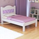 Ver imagem 5 de Cama de Solteiro 107,5cm x 94cm Alice Branco/Lilás
