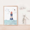 Ver imagem 6 de Kit 3 Quadros Decorativos Infantil | Fundo do Mar - Ondas do Mar NO2 - 30x40 - Moldura Madeira