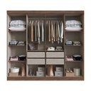 Ver imagem 3 de Guarda-roupa Casal Califórnia 8 Portas 4 Gavetas Castanho/nude - Doripel