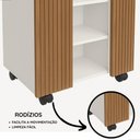Ver imagem 4 de Gabinete Premium Jm3 Móveis Retrô para Banheiro Organizador Branco Ripado