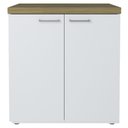 Ver imagem 6 de Balcão para Escritório 90cm 2 Portas Corp A06 Carvalho/branco - Mpozenato