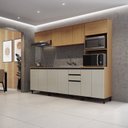 Ver imagem 1 de Cozinha Modulada Completa 5 Peças Yescasa Laranja/Angelin/Nude