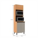 Ver imagem 5 de Cozinha Modulada Completa 5 Peças Yescasa Laranja/Angelin/Nude