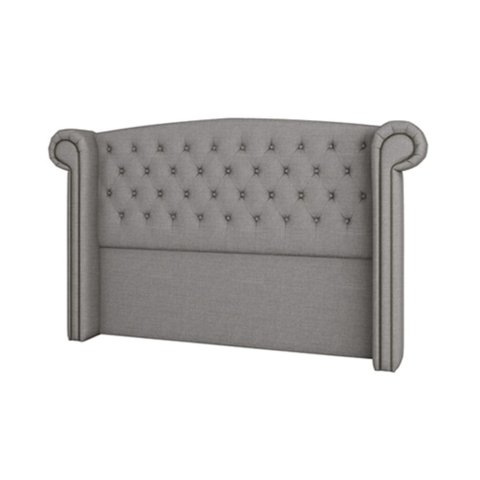 Cabeceira Estofada Box Queen Valência 1,60 Cm - Sl 74 - Linho Cinza