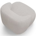 Ver imagem 7 de Kit 02 Poltronas Decorativa Orgânica Giratória para Sala Living Barolo L06 Bouclê Cinza - Lyam Decor