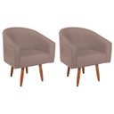 Ver imagem 2 de Kit 2 Poltronas Decorativa Jade Design Moderno Sala de Estar Quarto Escritório Confortável Luxo Pés