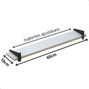 Ver imagem 5 de 2 Prateleiras de Madeira Estilo Industrial Suspensa Max60pb