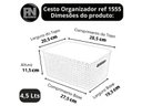 Ver imagem 4 de Kit 3 Caixas Organizadoras com Tampa Média 4,5 Litros Rattan