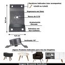 Ver imagem 2 de Kit 20 Chapinhas Chapa Inclinada 10º com Tubo Fixação Pés Palito Rosca 5/16 Zincada