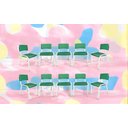 Ver imagem 1 de Kit 10 Cadeiras Iso Infantil Verde Musgo Brinquedoteca Escola Creche Igreja Empilhavel