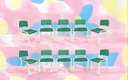 Ver imagem 1 de Kit 10 Cadeiras Iso Infantil Verde Musgo Brinquedoteca Escola Creche Igreja Empilhavel
