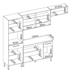Cozinha Compacta com Balcão Dama - 6