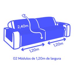 Capa Protetora de Sofá Reclinável 2,40m de Largura Tabaco - 3