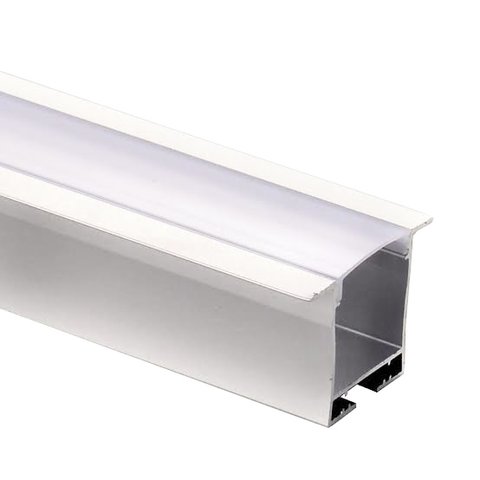 Perfil Fita Led Embutir 2 Metros 36x27mm Branco Difusor Fosco Rls1-b