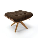 Ver mais imagens de Kit 2 Puffs Giratório Suede Base Madeira D’Rossi Marrom