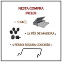 Ver mais imagens de Cama Box Baú Solteiro com Auxiliar Conjugada | Blindada | Pistão a Gás | Suporta até 200kg | 188x88x