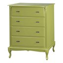 Ver imagem 1 de Cômoda Luiz Xv 4 Gavetas 1030 Laca Verde Chá