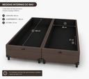 Ver imagem 2 de Base Box Baú Casal Bipartido 138x188 cm Suede Marrom